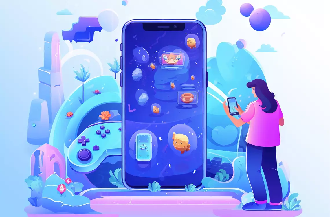 Une jeune dans un décors hyperconnecté